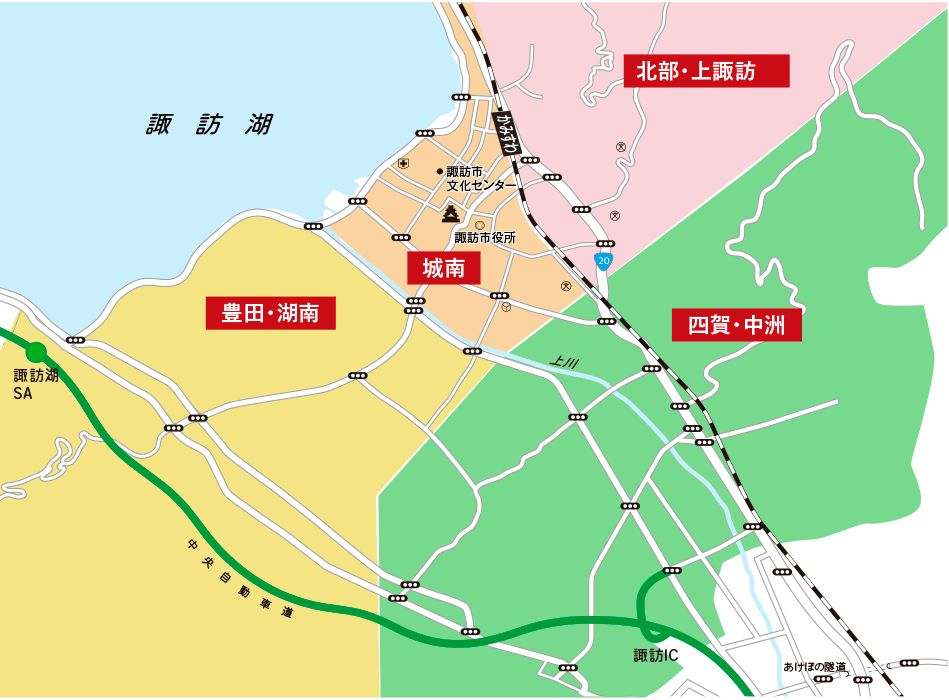 諏訪市歯科医院マップ